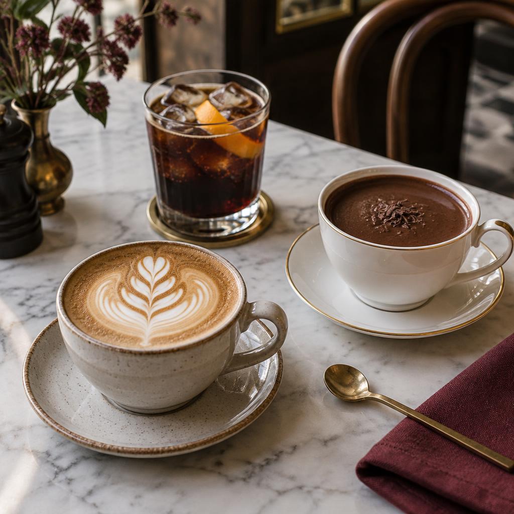Flat white, espresso tonic a horká čokoláda